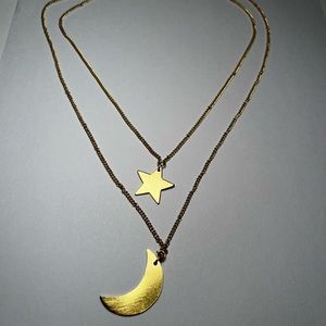 Moon and Star connected necklace!